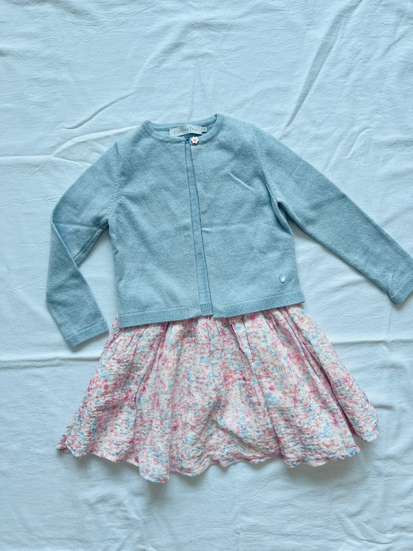 (Pre-loved) Dior Dress with Cardigan 女童長裙連冷衫 4Y
