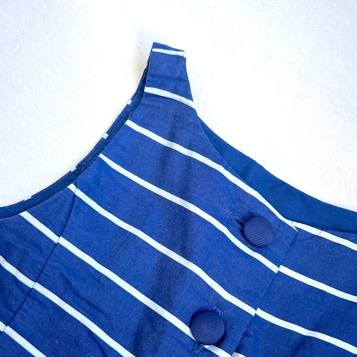 (Pre-loved) Polo Ralph Lauren Navy Blue Sleeveless Dress 藍色間條無袖裙 4Y