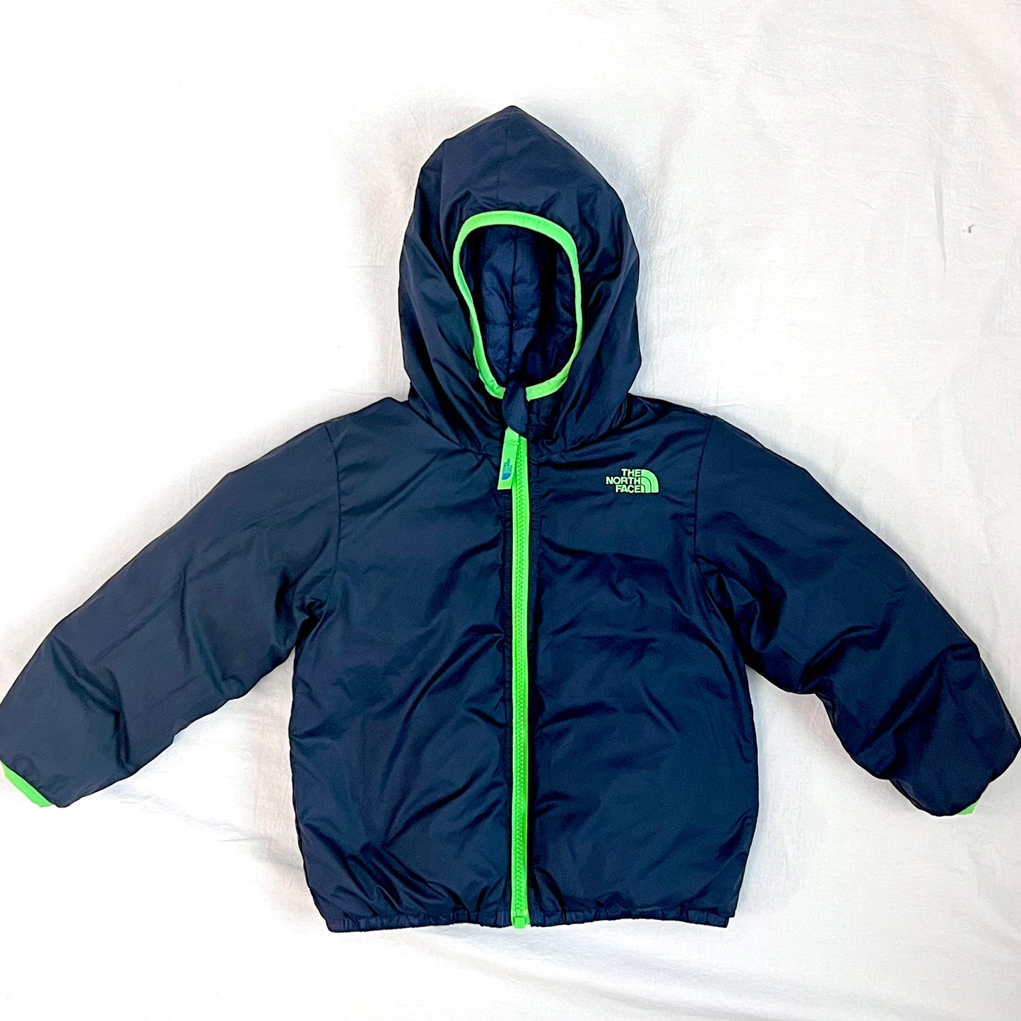 (Pre-loved) The North Face 2-sided Blue Navy Blue Down Jacket 雙面藍色羽絨褸 4Y