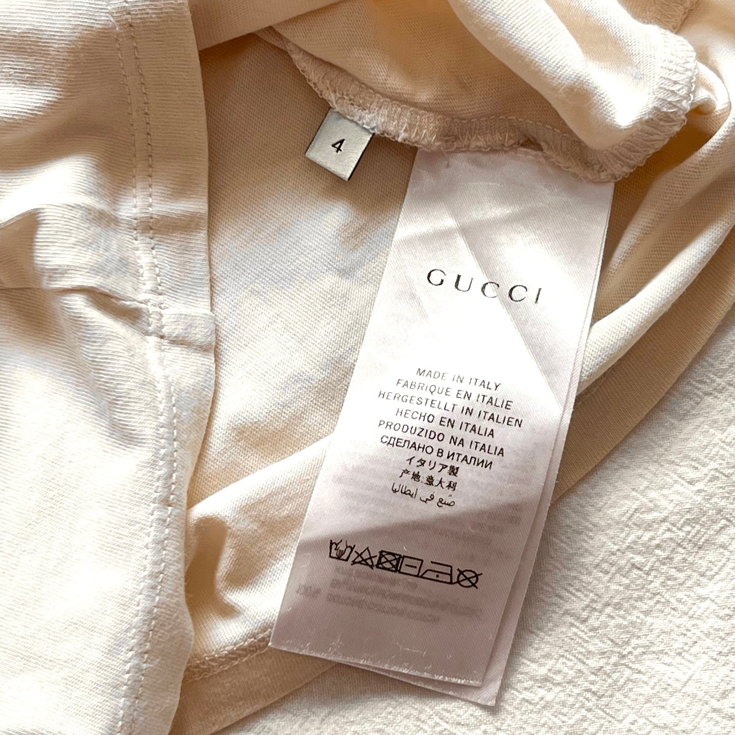 (Pre-loved) Gucci Two Horses Short Sleeves T-Shirt 女童白短袖T恤 4Y