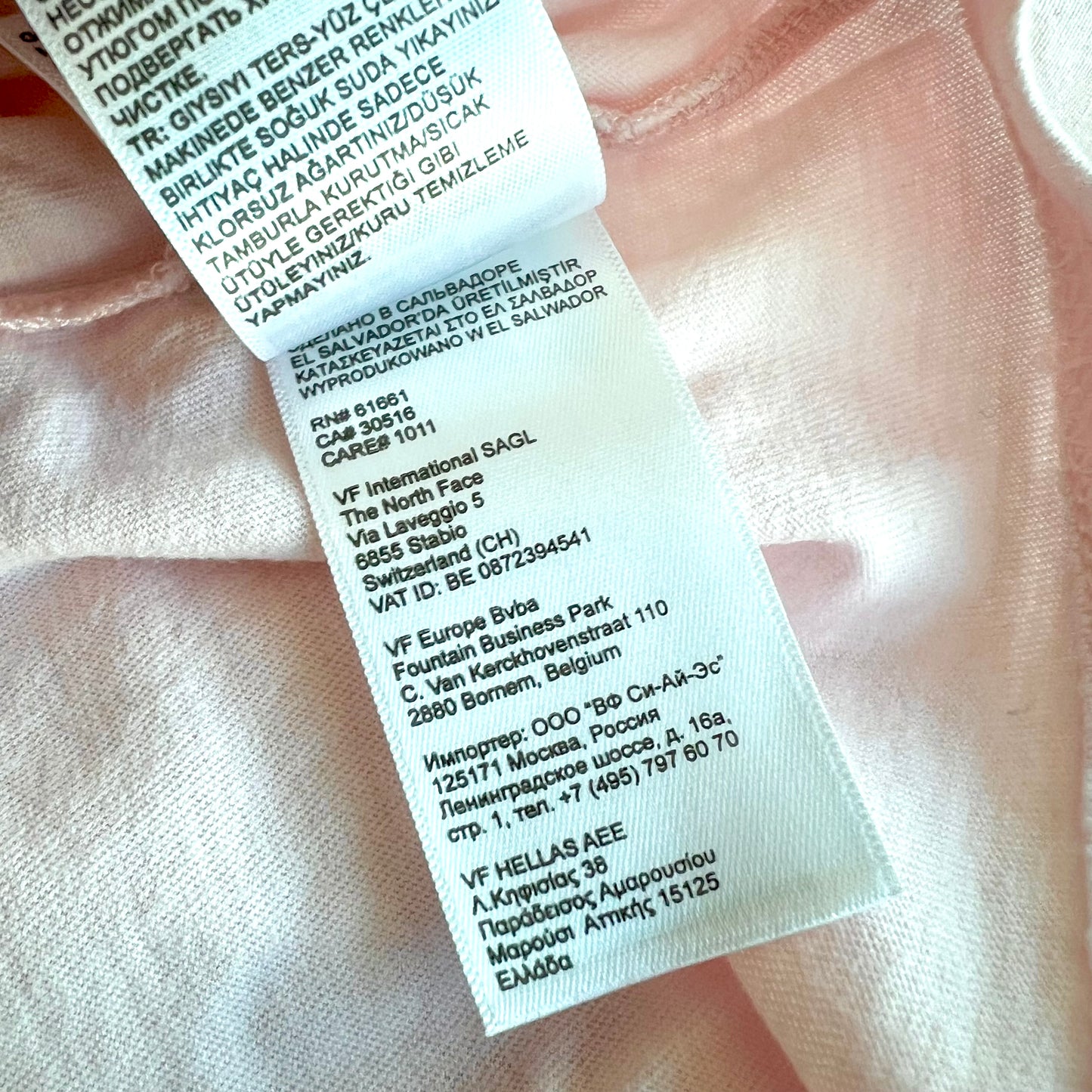 (Pre-loved) The North Face Fox White T-Shirt 狐狸粉紅色短袖衫 3Y