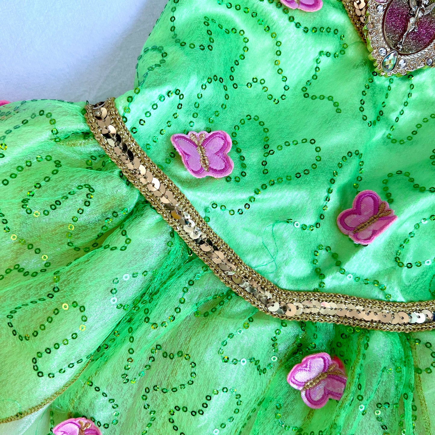 (Pre-loved) Disney Costumes Tinkerbell Dress 迪士尼奇妙仙子公主裙 3Y