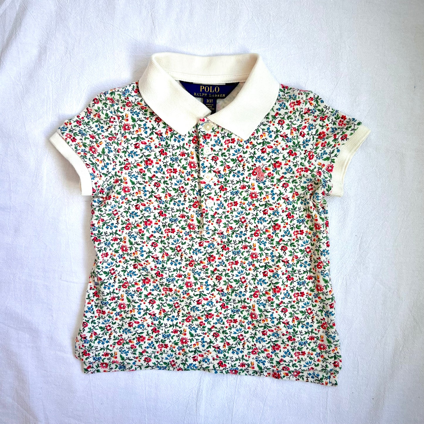 (Pre-loved) Polo Ralph Lauren Floral Shirt 女童碎花短袖衫 3T
