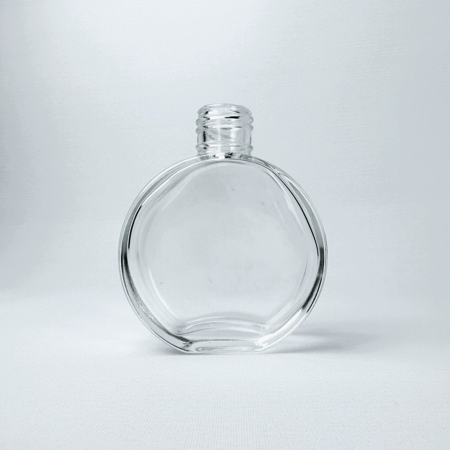 70ml Flat Circle Diffuser Glass bottle 扁圓形玻璃擴香瓶 (連蓋及內塞)