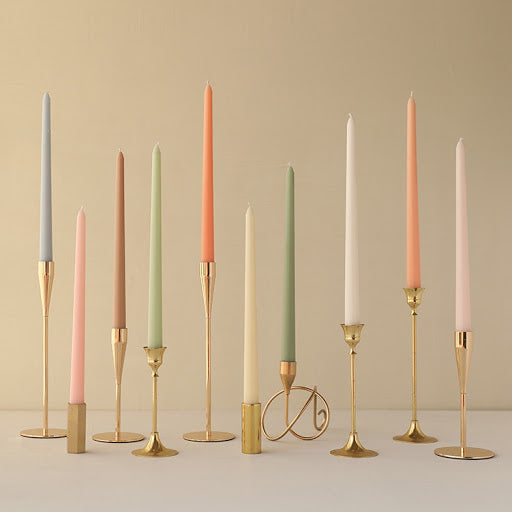 Unscented Taper Candle 4pcs 彩色長蠟燭 無香味 四支裝