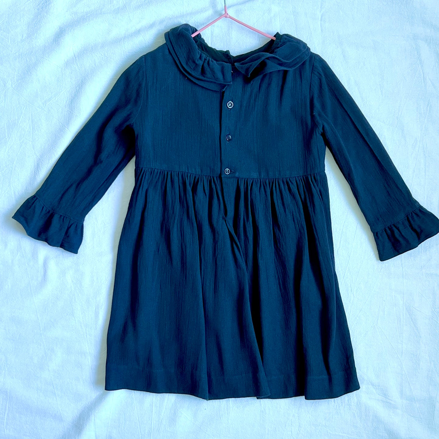 (Pre-loved) Bonpoint Navy Dress 女童長袖深藍色連身裙 4Y