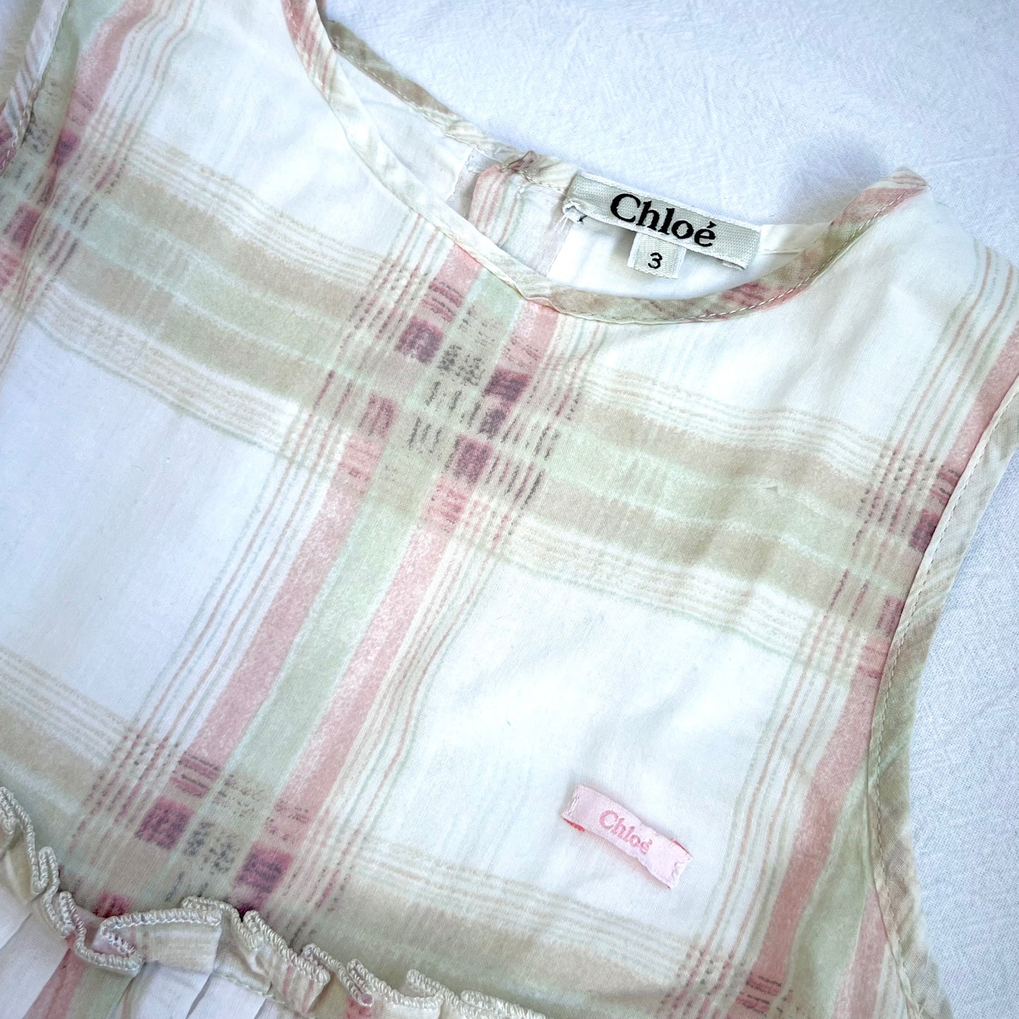 (Pre-loved) Chloe Checked Sleeveless Dress 女童格仔無袖裙 3Y