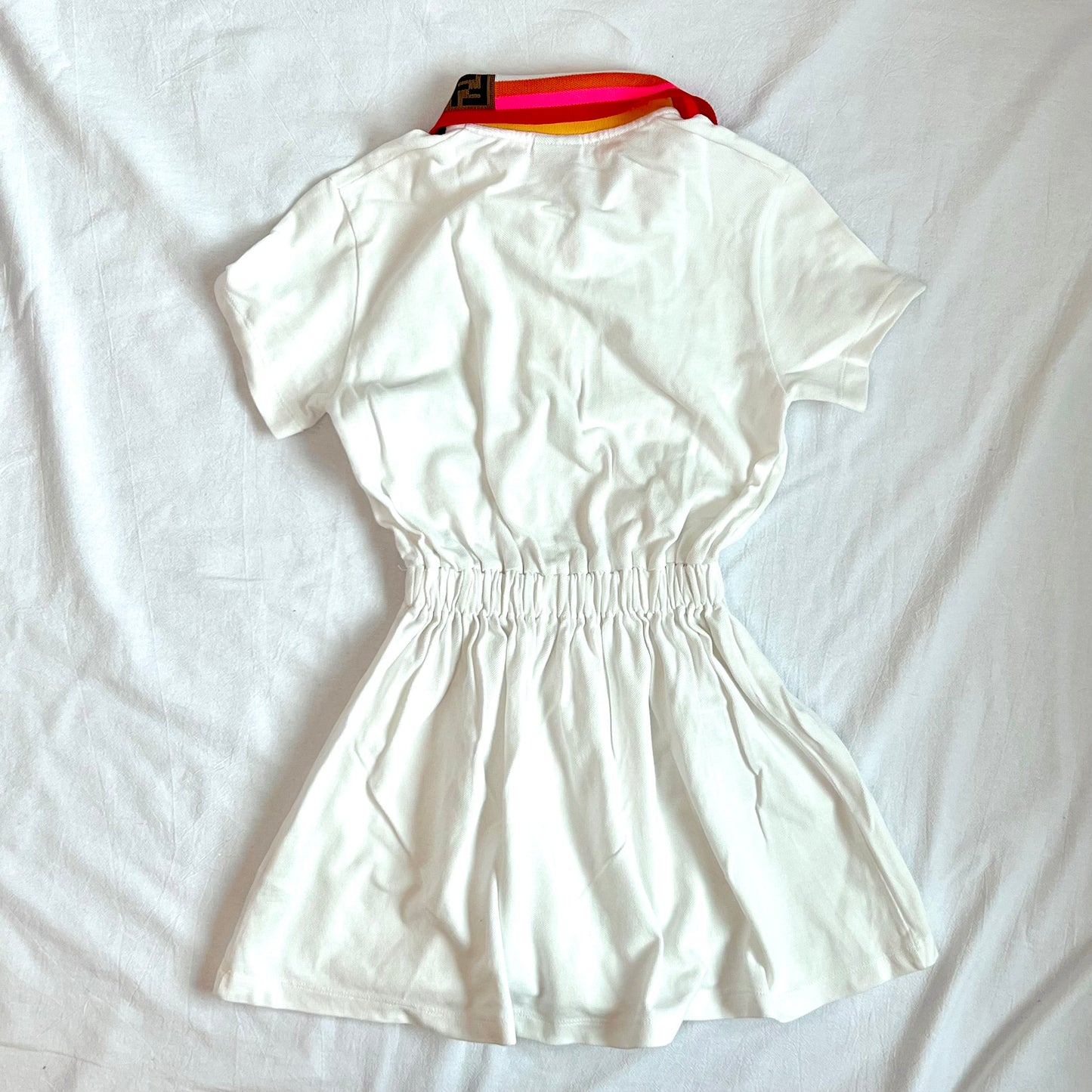 (Pre-loved) Fendi White T-shirt Dress 女童白色短袖連身裙 4Y 超偏大