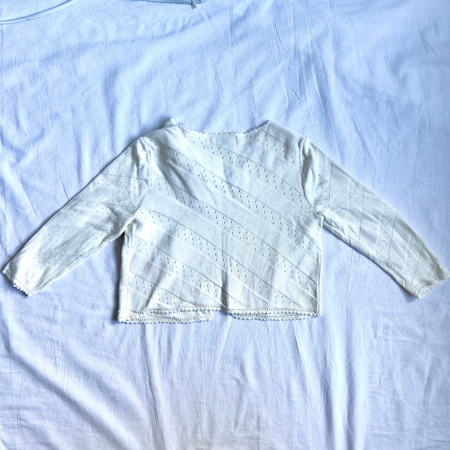 (Pre-loved) Nicholas & Bears White Cardigan 白色開襟羊毛衫 4Y