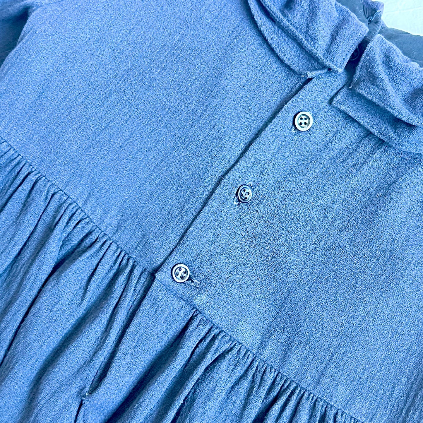 (Pre-loved) Bonpoint Navy Dress 女童長袖深藍色連身裙 4Y
