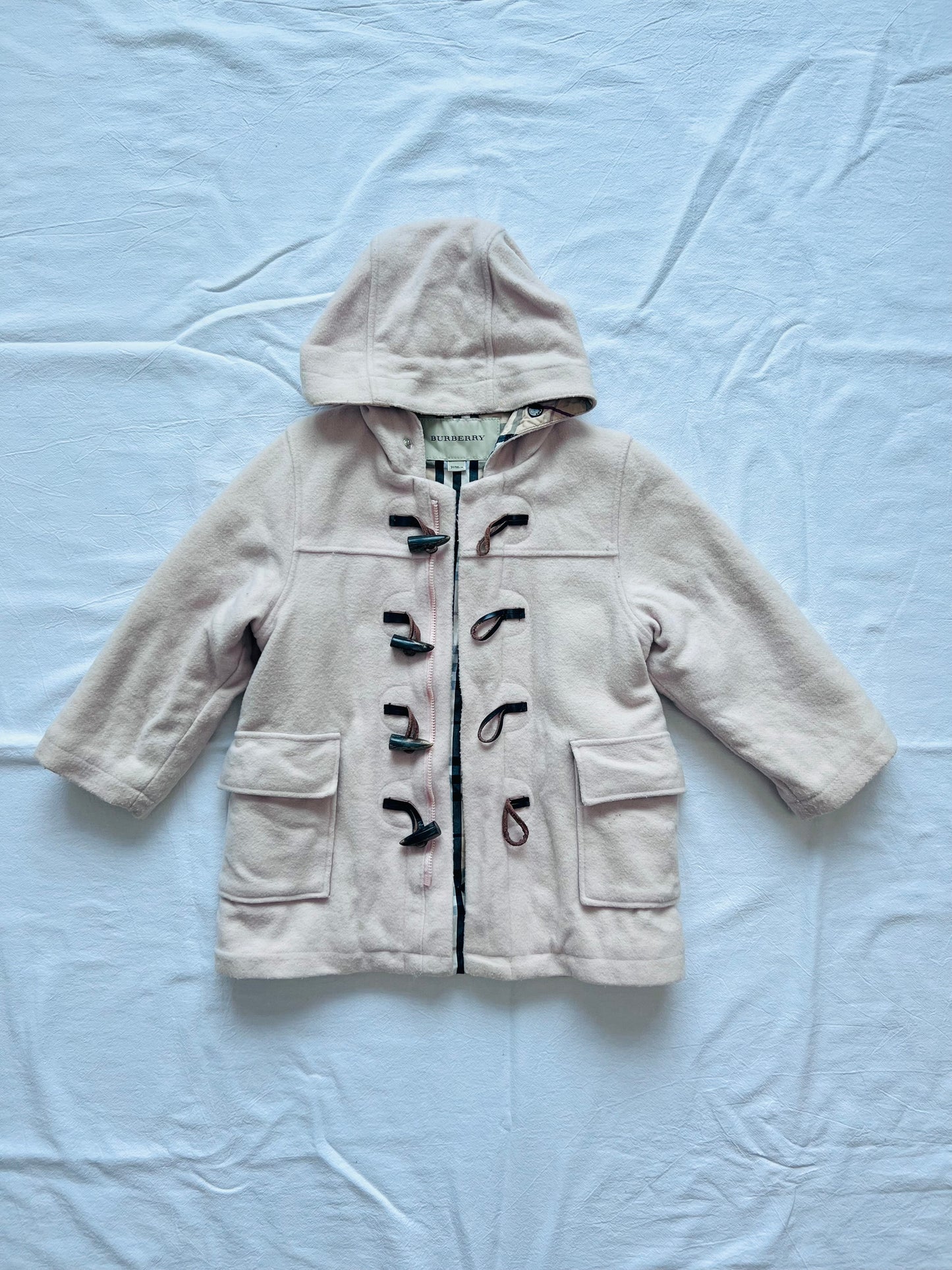 (Pre-loved) Burberry Pink Wool Coat age3