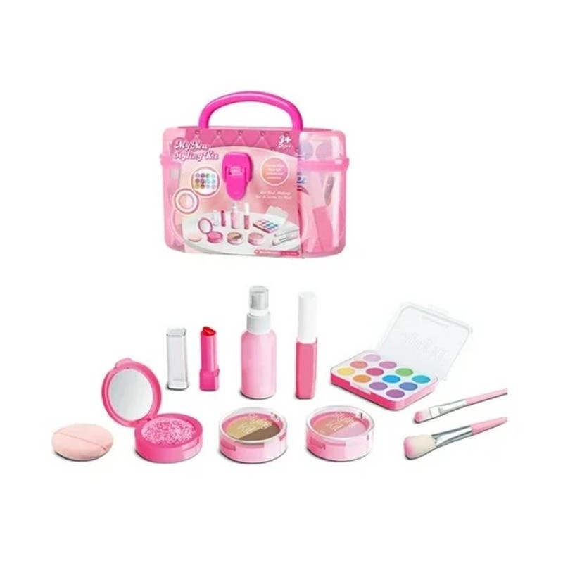 Children s Pretend Cosmetic Kit 兒童仿真化妝品套裝(附收納盒)