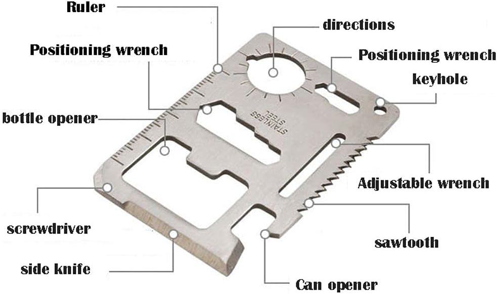 Multifunctional (11 in 1 ) Outdoor Tool 多功能(11合1)戶外工具