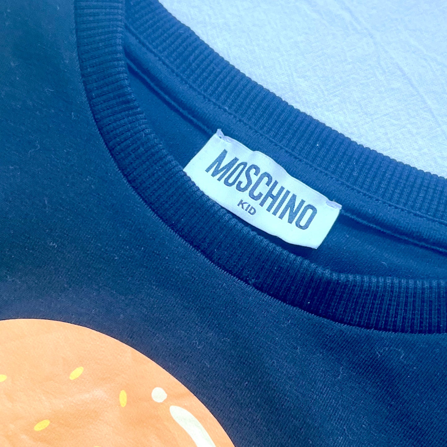 (Pre-loved) Moschino Black Burger T-Shirt Dress 女童黑色短袖裙 4Y