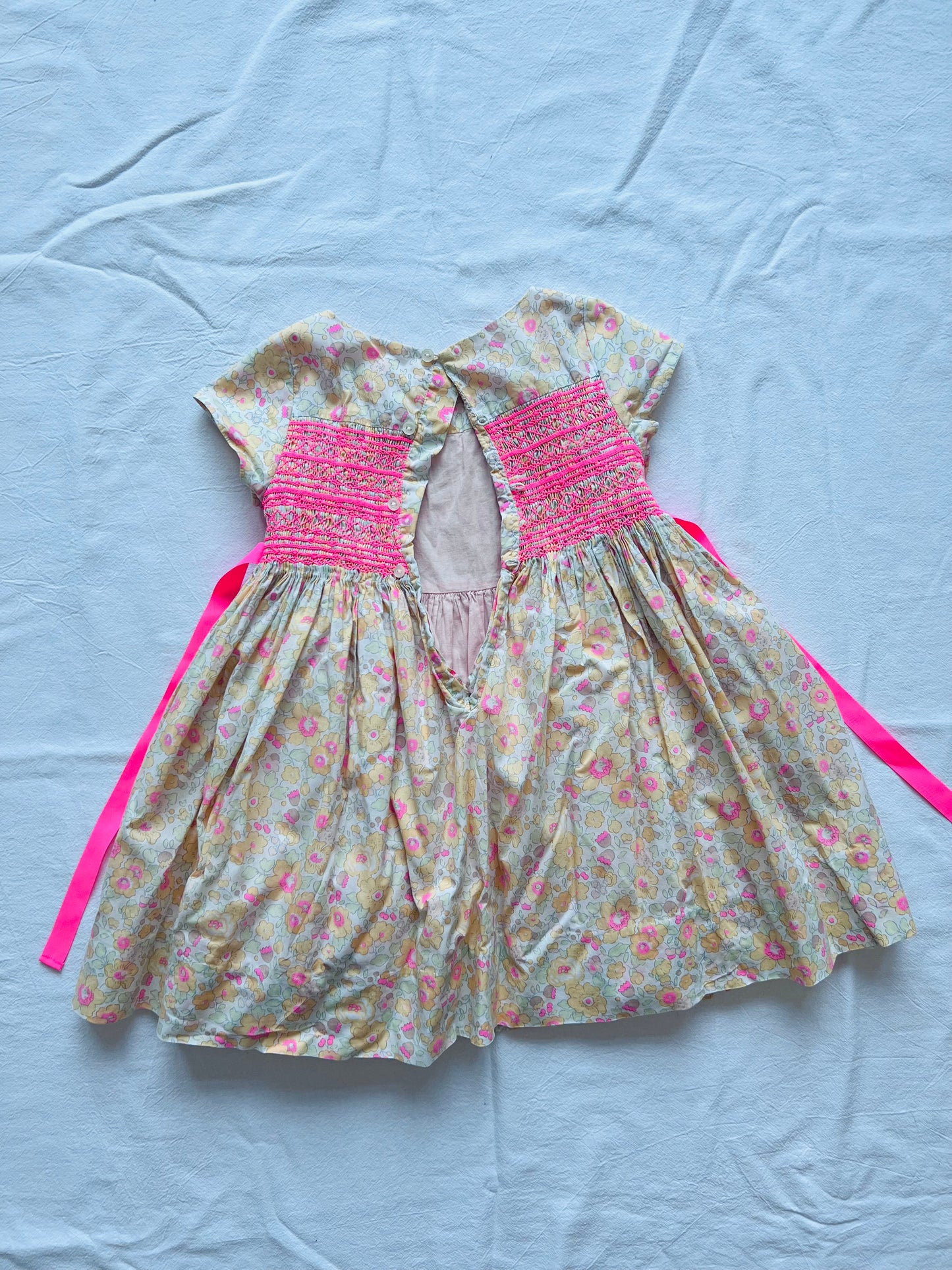 (Pre-loved) Bonpoint Duchesse Smocked Dress 女童無袖連身裙 age4