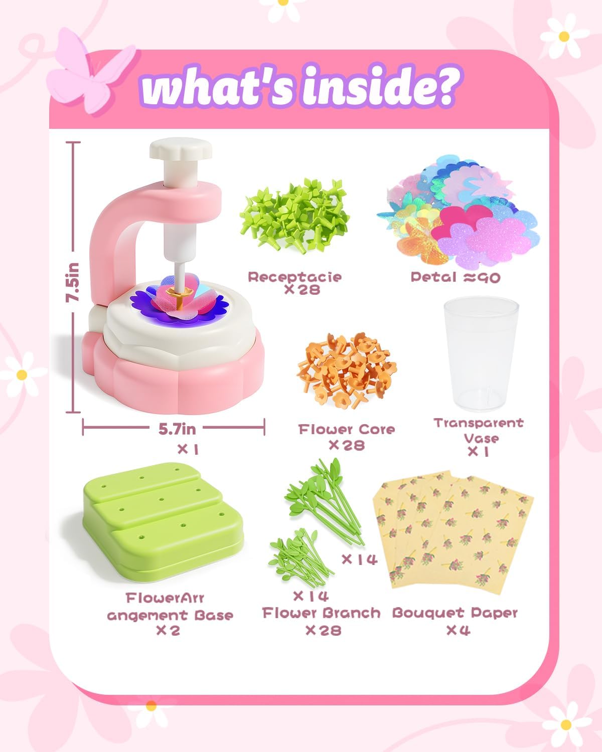 DIY Fabric Flower Bouquet Kit Toys DIY布藝花束套裝玩具