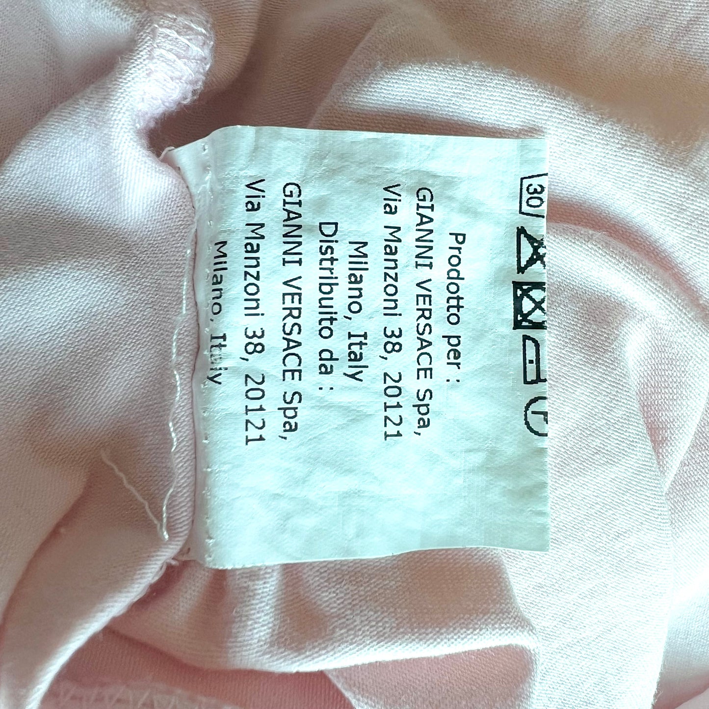 (Pre-loved) Versace Pink T-Shirt Dress with Button 女童粉紅色長袖T恤