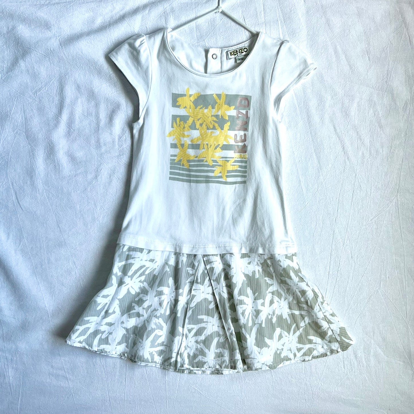 (Pre-loved) KENZO White Dress 女童白色短袖裙 3Y