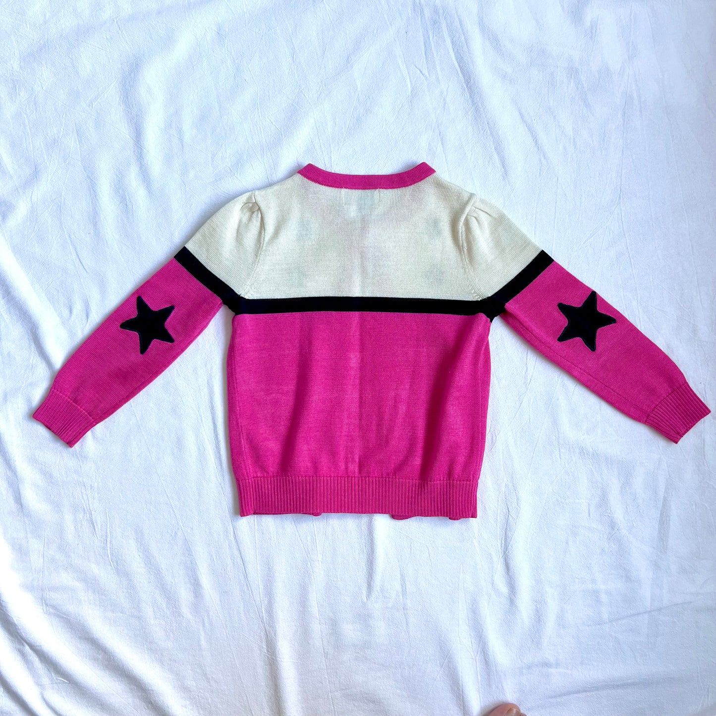 (Pre-loved) Nicholas & Bears Pink White Star Cardigan 粉紅色開襟羊毛衫 3Y