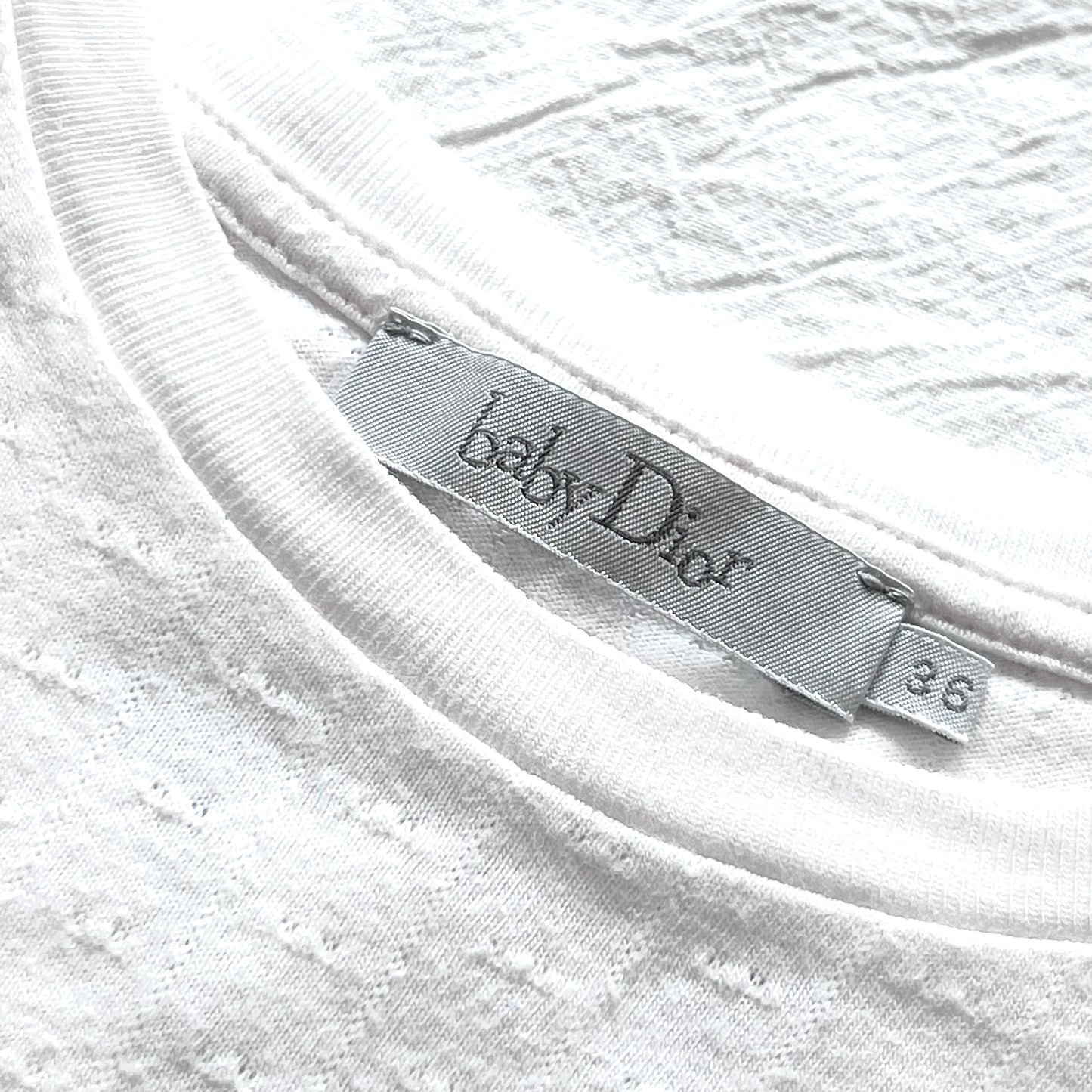 (Pre-loved) (Pre-loved) Baby Dior White Logo T-Shirt 女童白色短袖T恤 3Y
