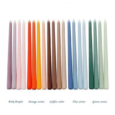 Unscented Taper Candle 4pcs 彩色長蠟燭 無香味 四支裝