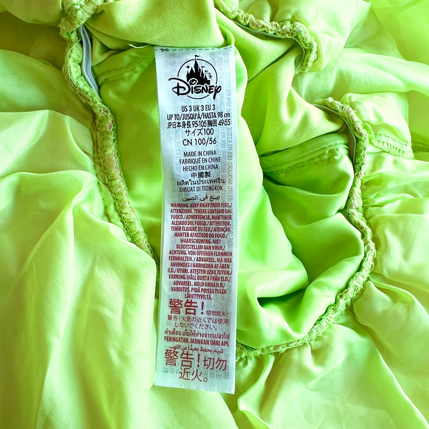 (Pre-loved) Disney Costumes Tinkerbell Dress 迪士尼奇妙仙子公主裙 3Y