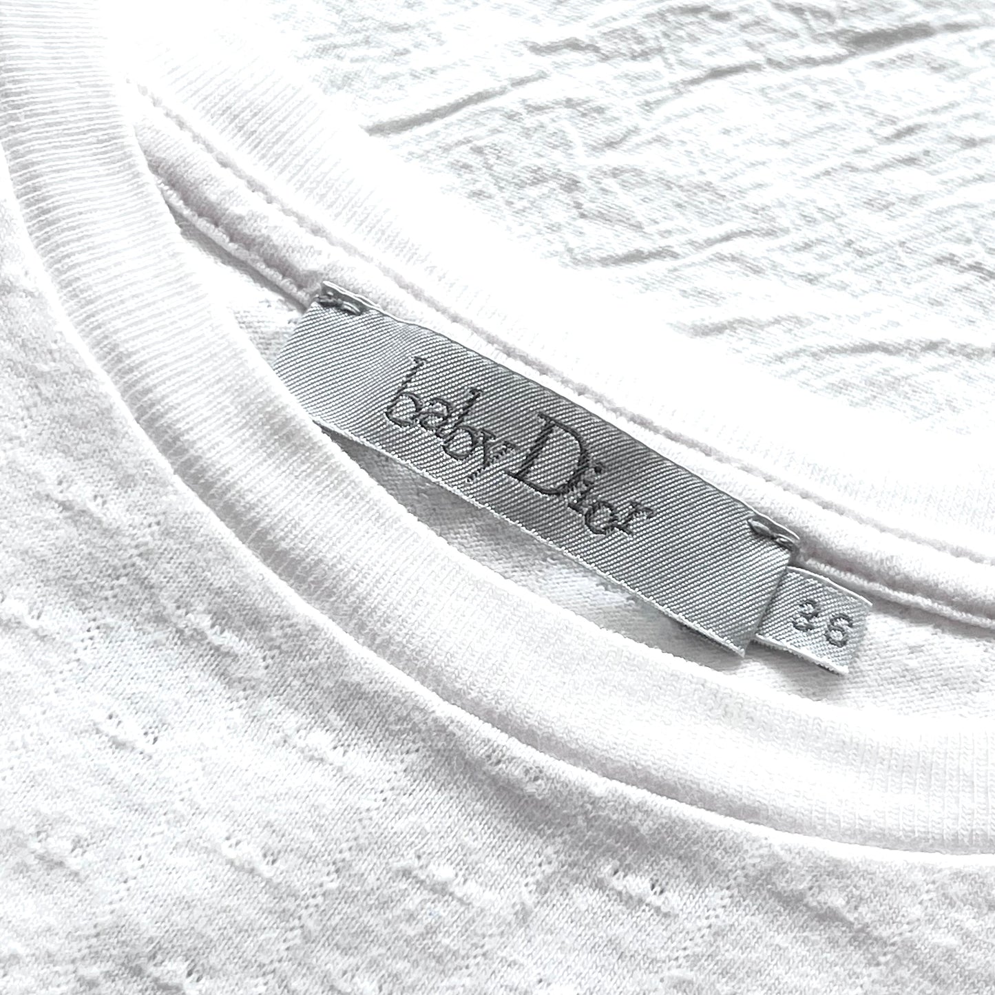 (Pre-loved) (Pre-loved) Baby Dior White Logo T-Shirt 女童白色短袖T恤 3Y