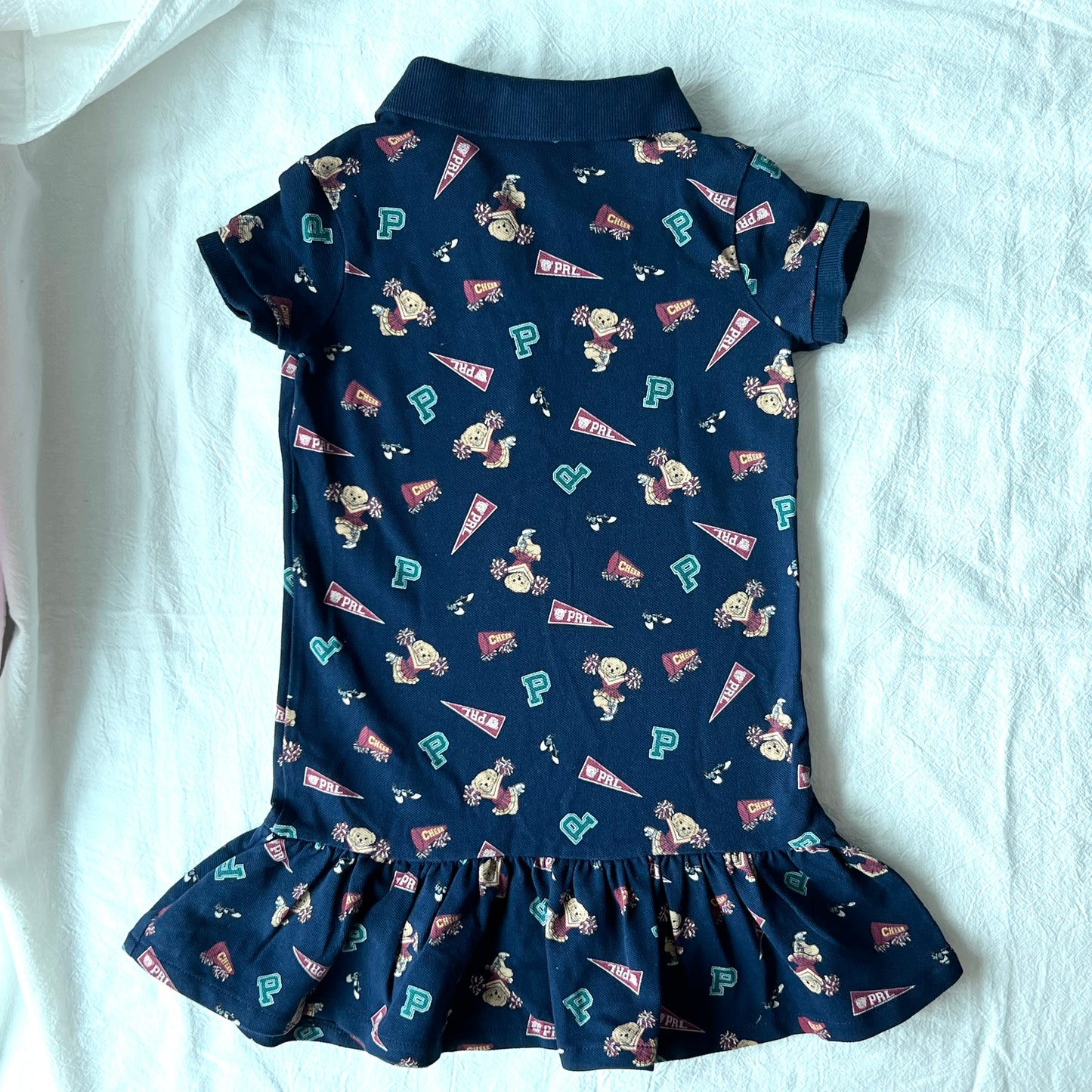 (Pre-loved) Polo Ralph Lauren Navy Blue Bear dress 女童藍色連身裙 3T