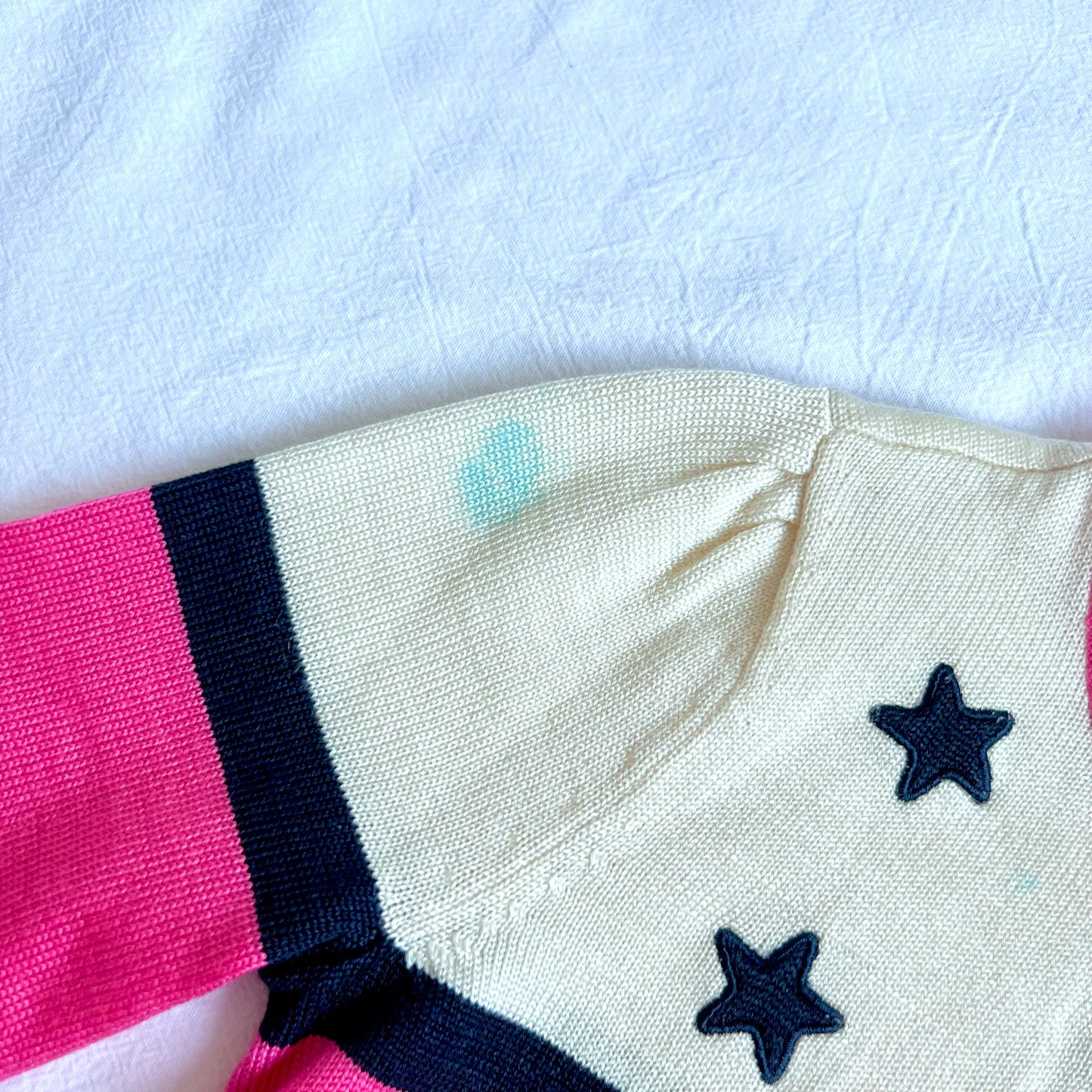 (Pre-loved) Nicholas & Bears Pink White Star Cardigan 粉紅色開襟羊毛衫 3Y
