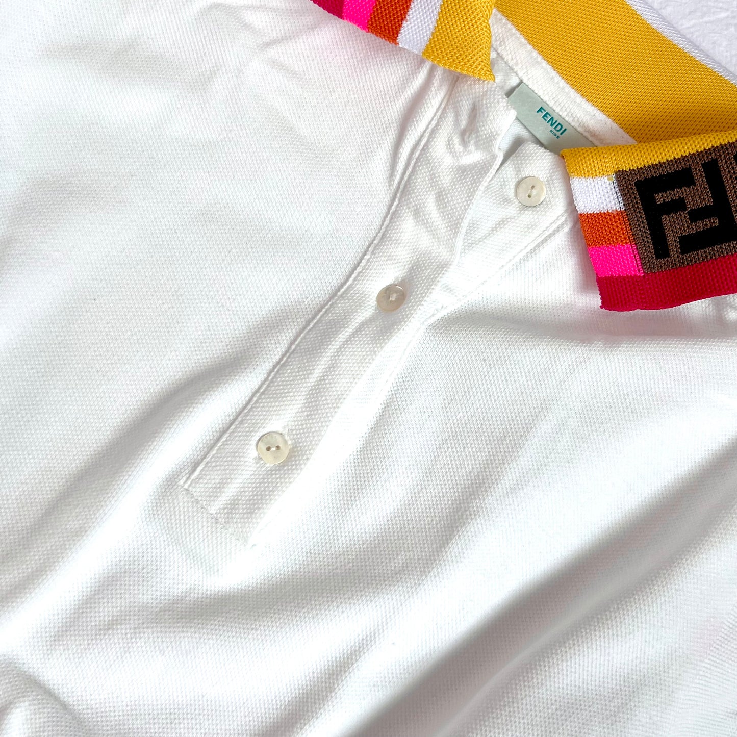 (Pre-loved) Fendi White T-shirt Dress 女童白色短袖連身裙 4Y 超偏大
