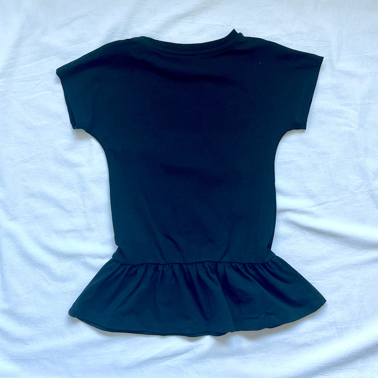 (Pre-loved) Moschino Black Burger T-Shirt Dress 女童黑色短袖裙 4Y