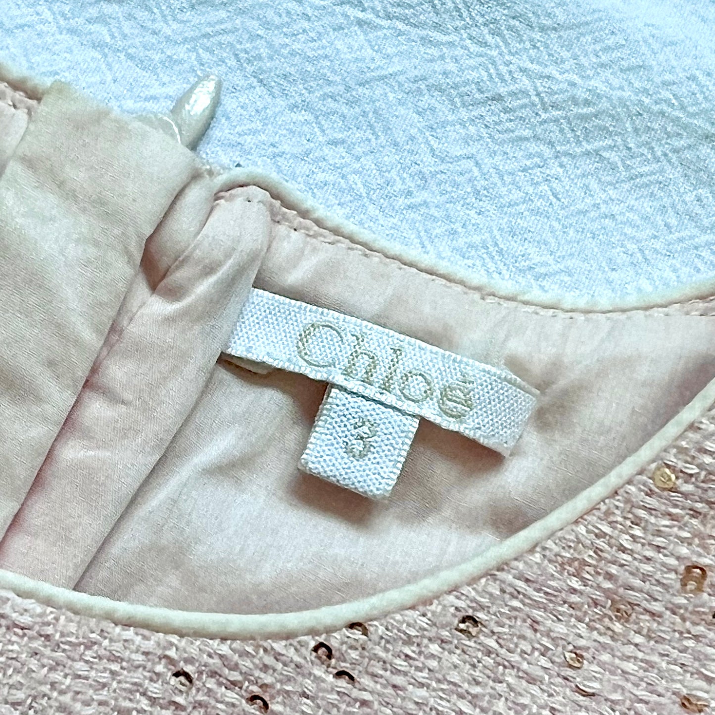 (Pre-loved) Chloe Pink Glitter Sleeveless Dress 女童粉紅色裙 3Y