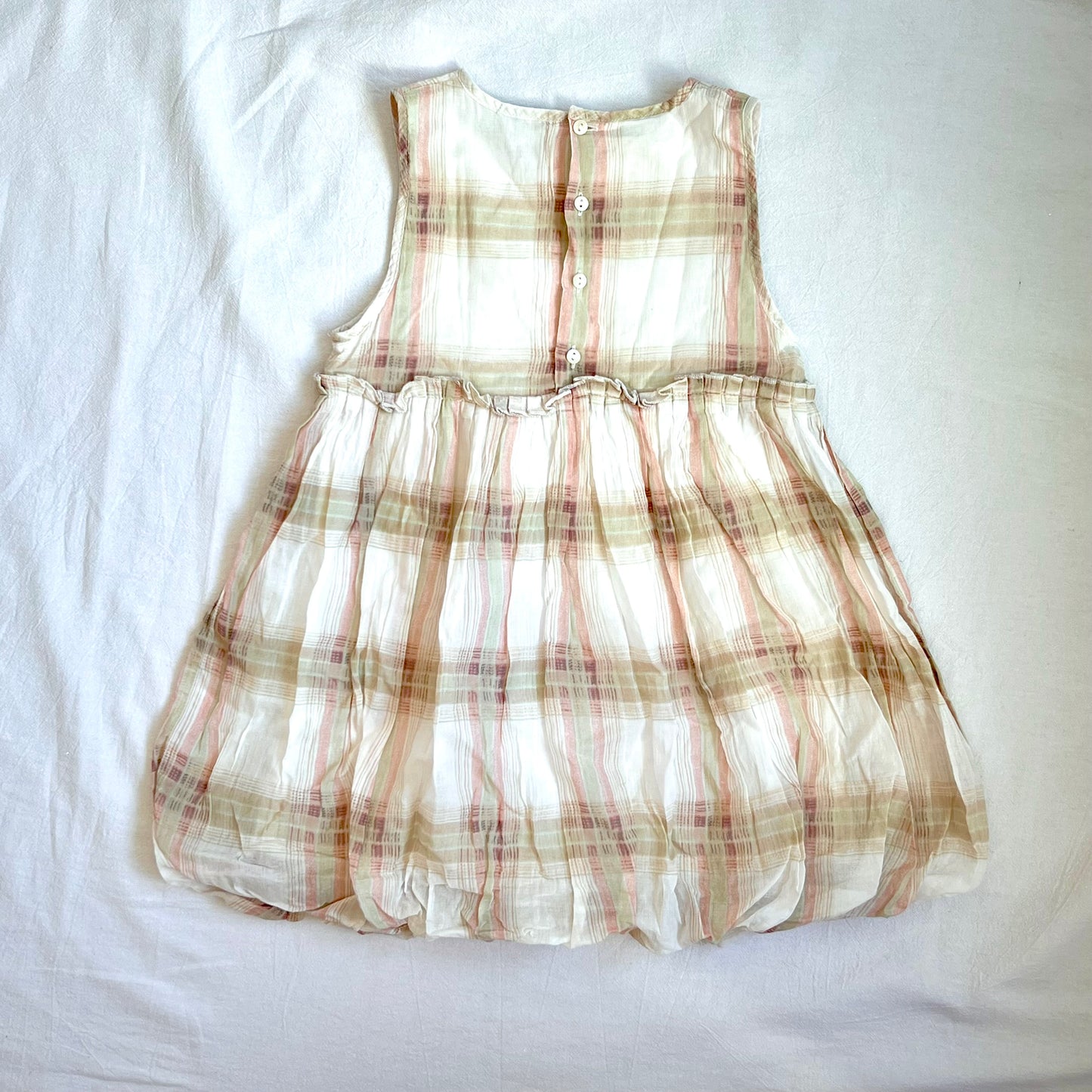 (Pre-loved) Chloe Checked Sleeveless Dress 女童格仔無袖裙 3Y