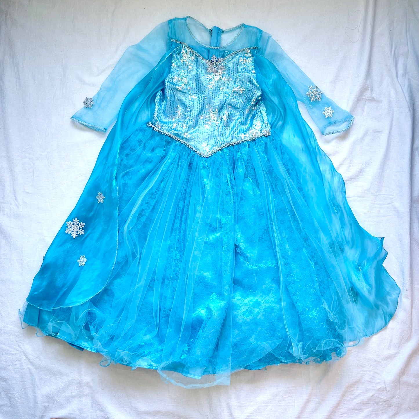 (Pre-loved) Disney BBB Costumes Elsa, Frozen S 魔法化妝廳愛莎公主裙 5/6Y