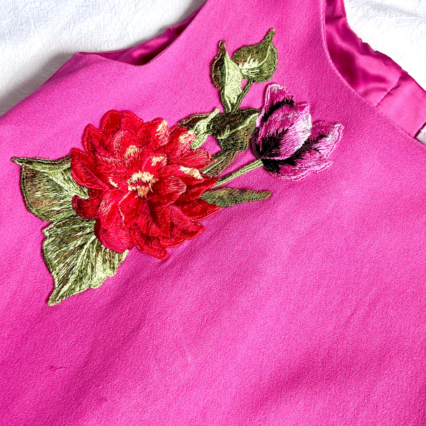 (Pre-loved) D&G Flower Pink Chinese dress 粉紅中式裙 4Y