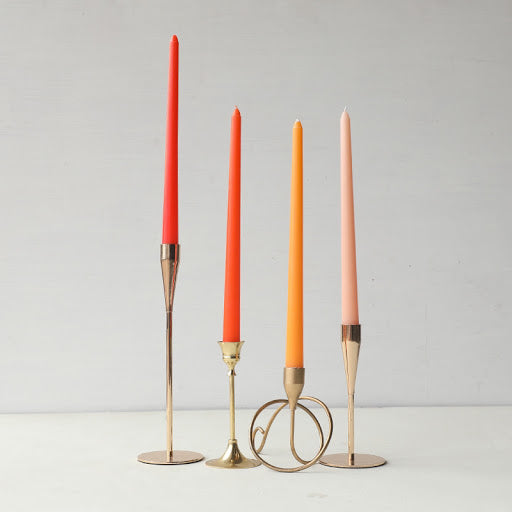 Unscented Taper Candle 4pcs 彩色長蠟燭 無香味 四支裝