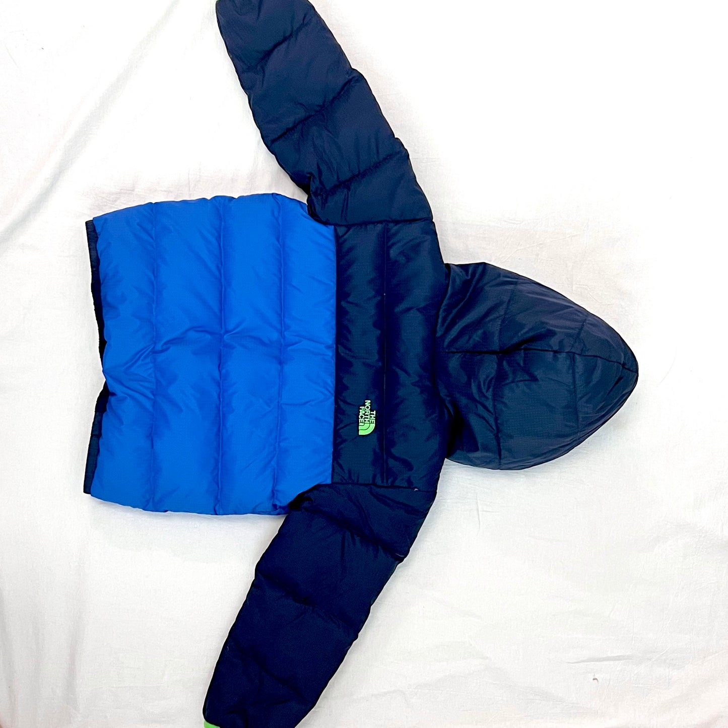 (Pre-loved) The North Face 2-sided Blue Navy Blue Down Jacket 雙面藍色羽絨褸 4Y