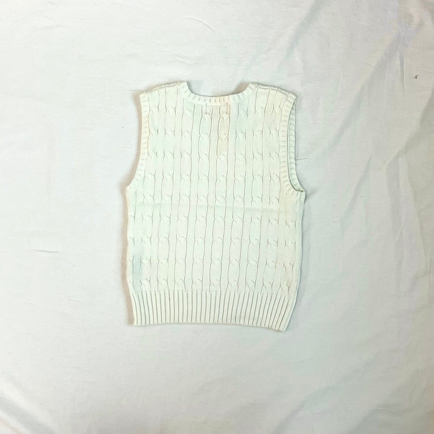 (Pre-loved) POLO Ralph Lauren White Vest 白色背心毛衣 3Y