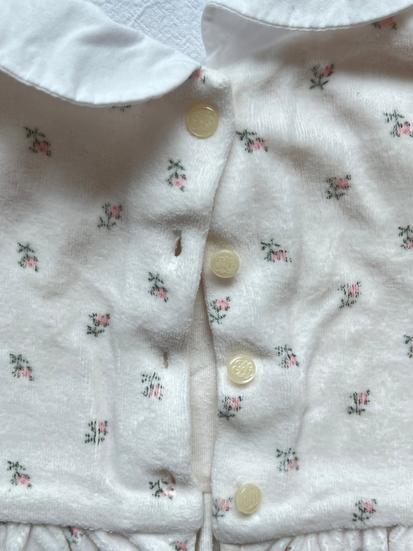 (Pre-loved) Ralph Lauren Long Sleeve Printed Dress 女童白絨印花長袖連身裙 18M