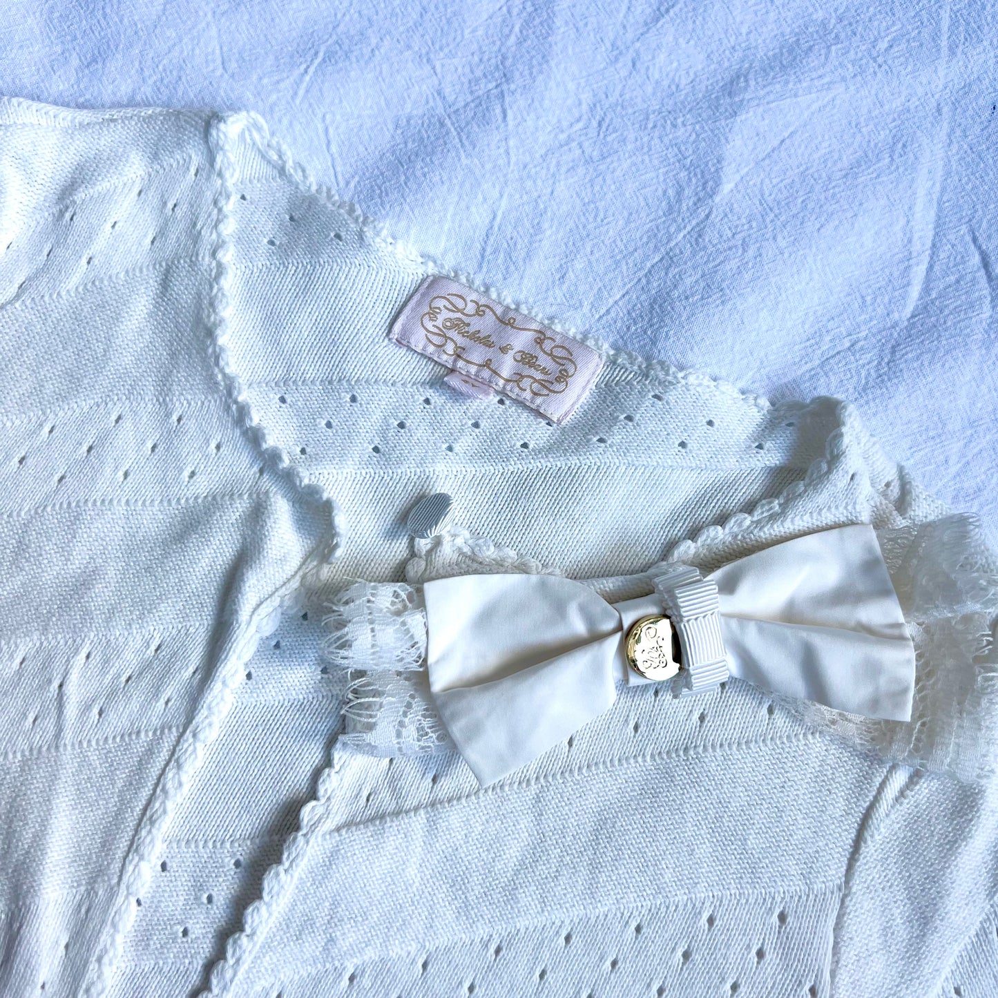 (Pre-loved) Nicholas & Bears White Cardigan 白色開襟羊毛衫 4Y