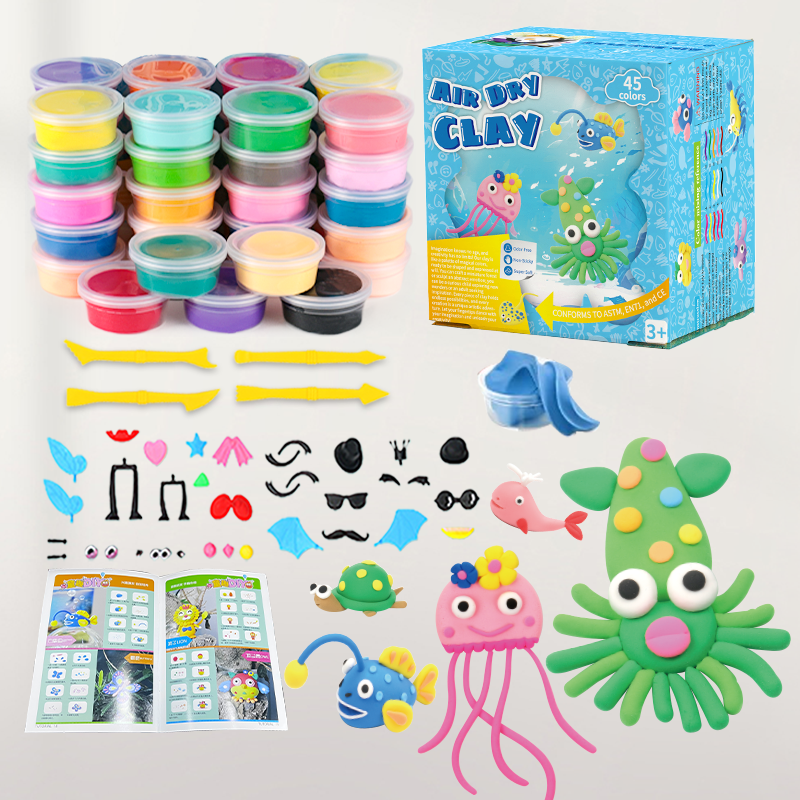 45 Colors DIY Super Light Clay Kit 45色造型黏土套裝