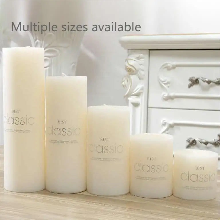White Pillar Led Candles 白色柱狀蠟燭