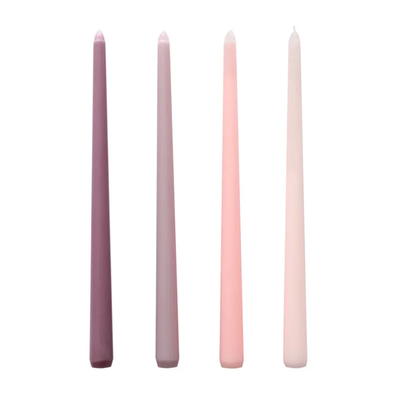 Unscented Taper Candle 4pcs 彩色長蠟燭 無香味 四支裝