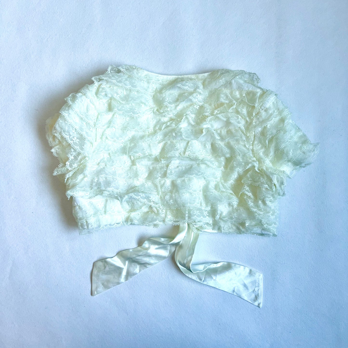 (Pre-loved) Nicholas & Bears Ivory White Lace Short Slevees Cardigan 米白色短袖開襟衫 6Y