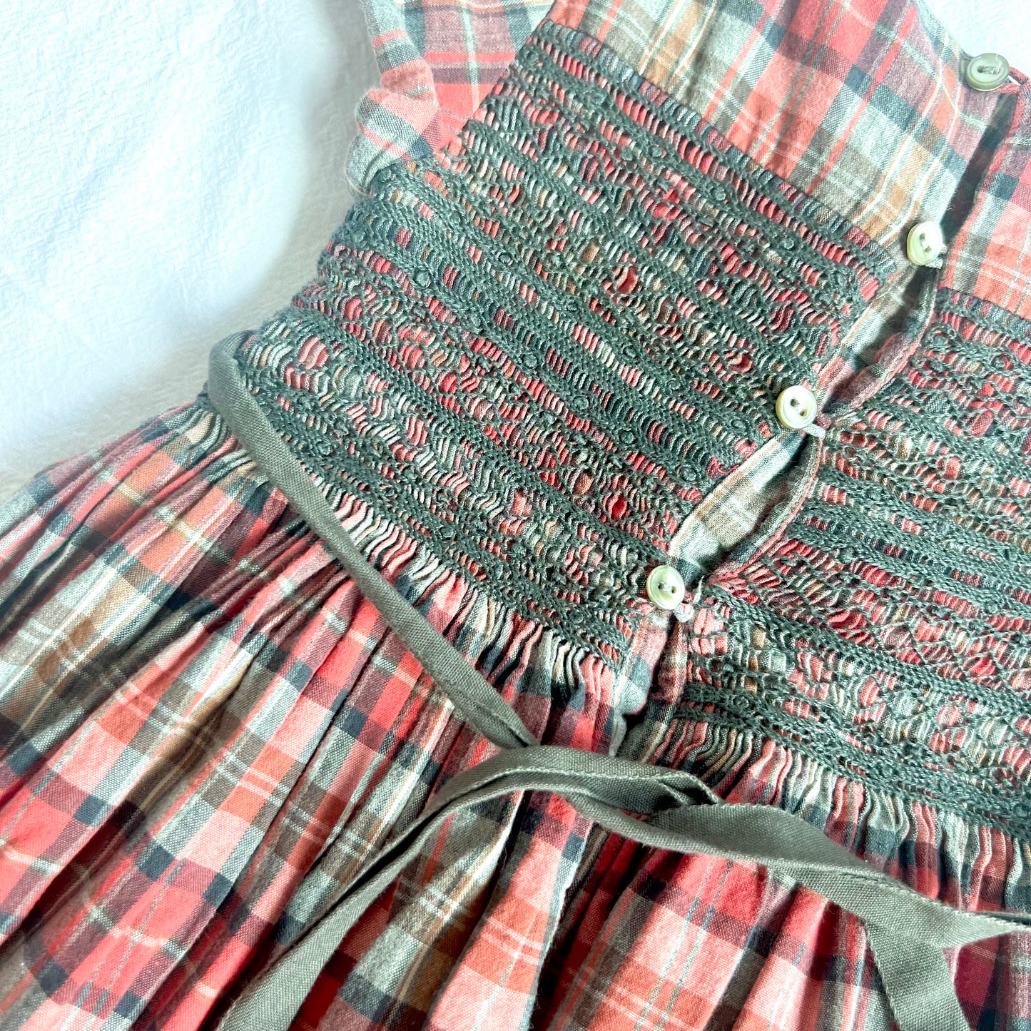 (Pre-loved) Bonpoint Duchesse Smocked Dress 女童無袖連身裙 age4