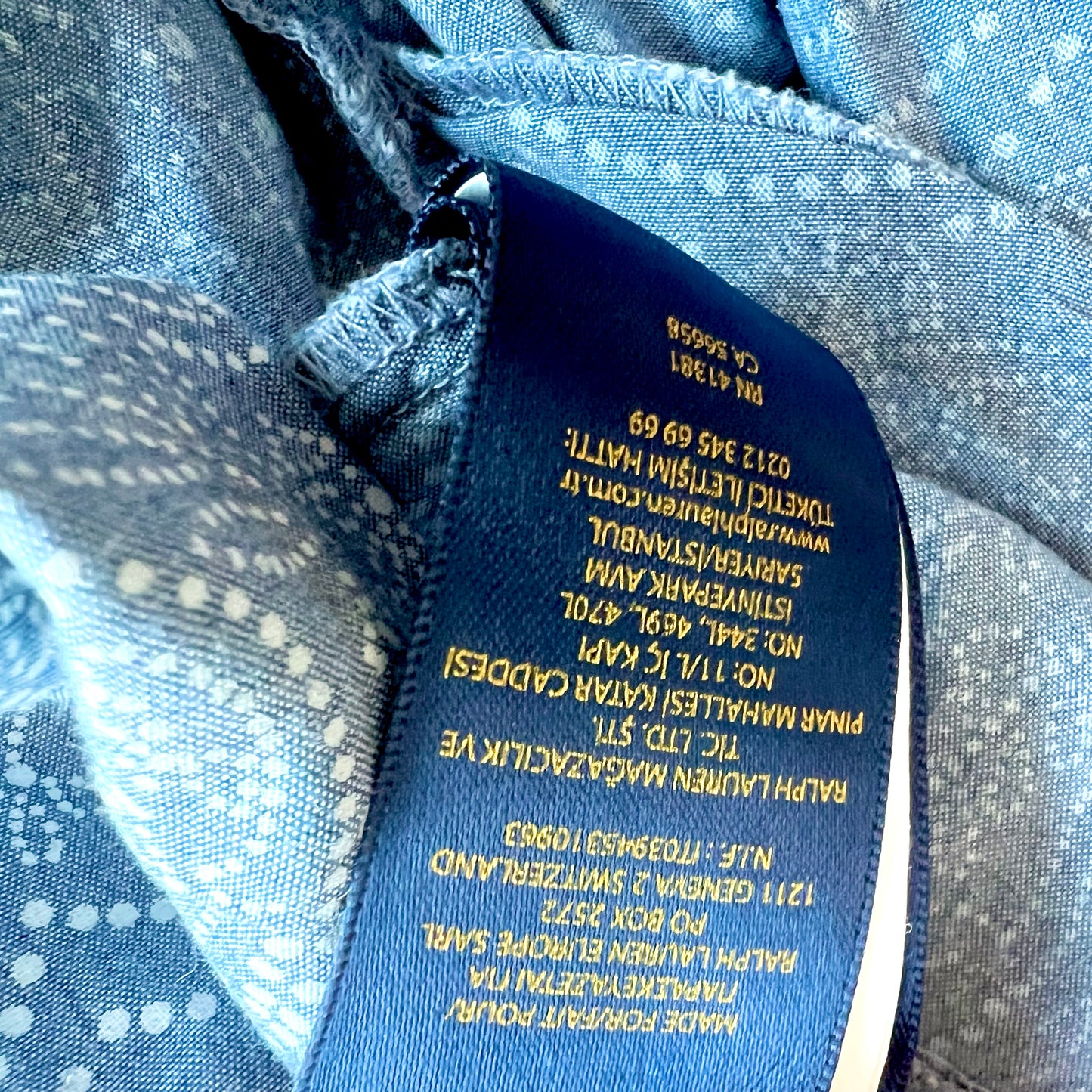 (Pre-loved) Polo Ralph Lauren Blue White Pattern Dress 女童藍色無袖連身裙 7T