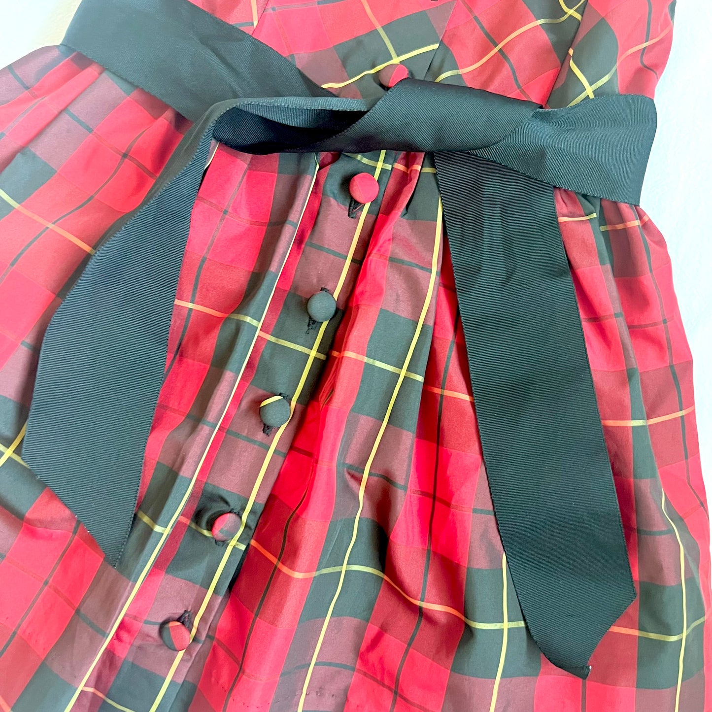 (Pre-loved) Polo Ralph Lauren Girls Red Plaid Full Skirt Dress 女童紅色格仔無袖連身裙 4T
