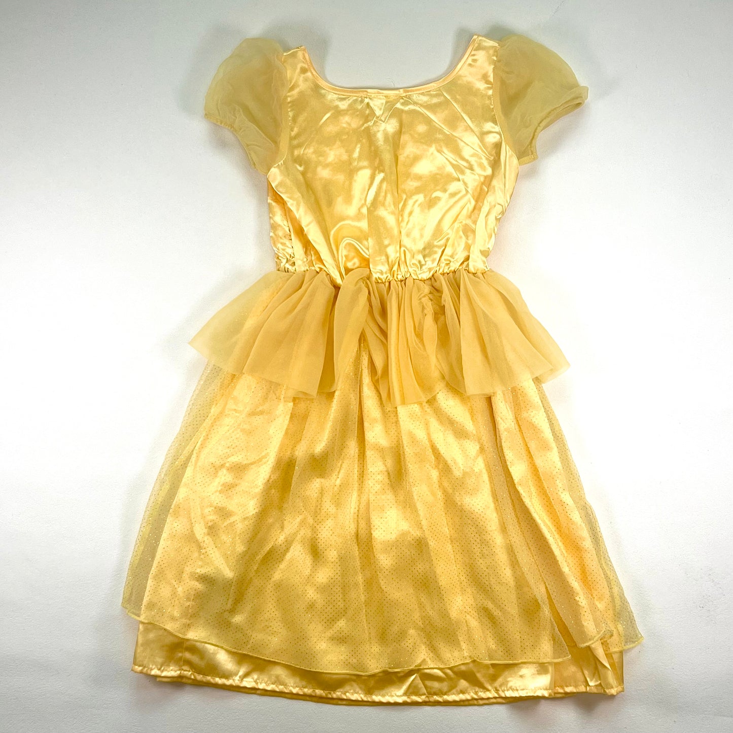(Pre-loved) Disney day dress Bell, Beauty and the Beast 迪士尼美女與野獸貝兒公主裙 4Y