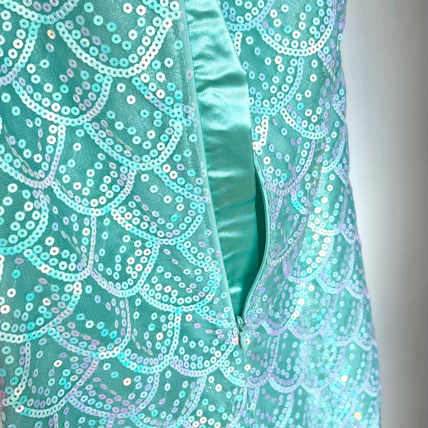 (Pre-loved) Disney BBB Mermaid Day Dress 迪士尼珠片公主美人魚連身裙 5/6Y