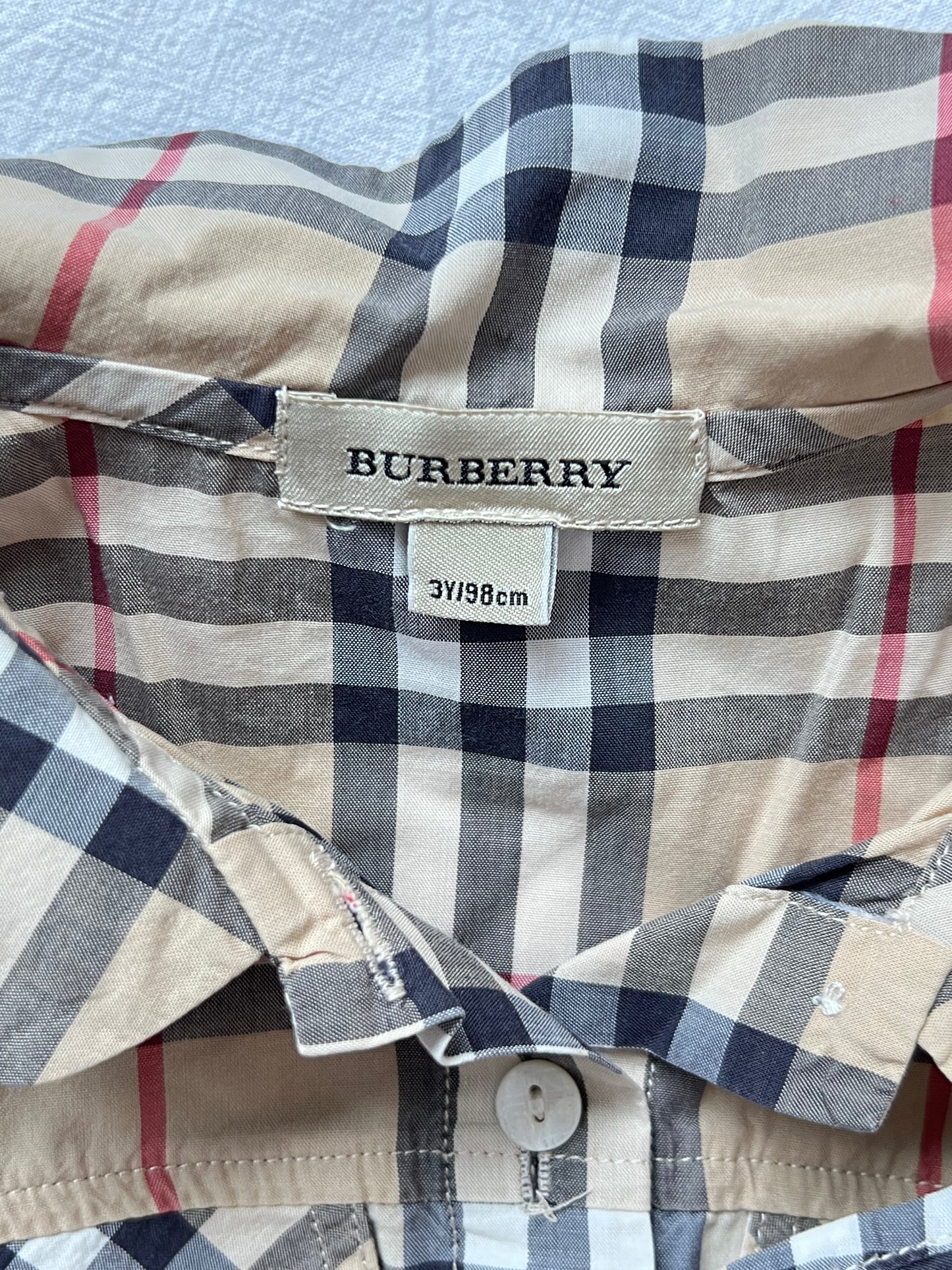 (Pre-loved) Burberry Short Sleeve Shirt Long Pants 女童短袖襯衫長褲 3Y 98